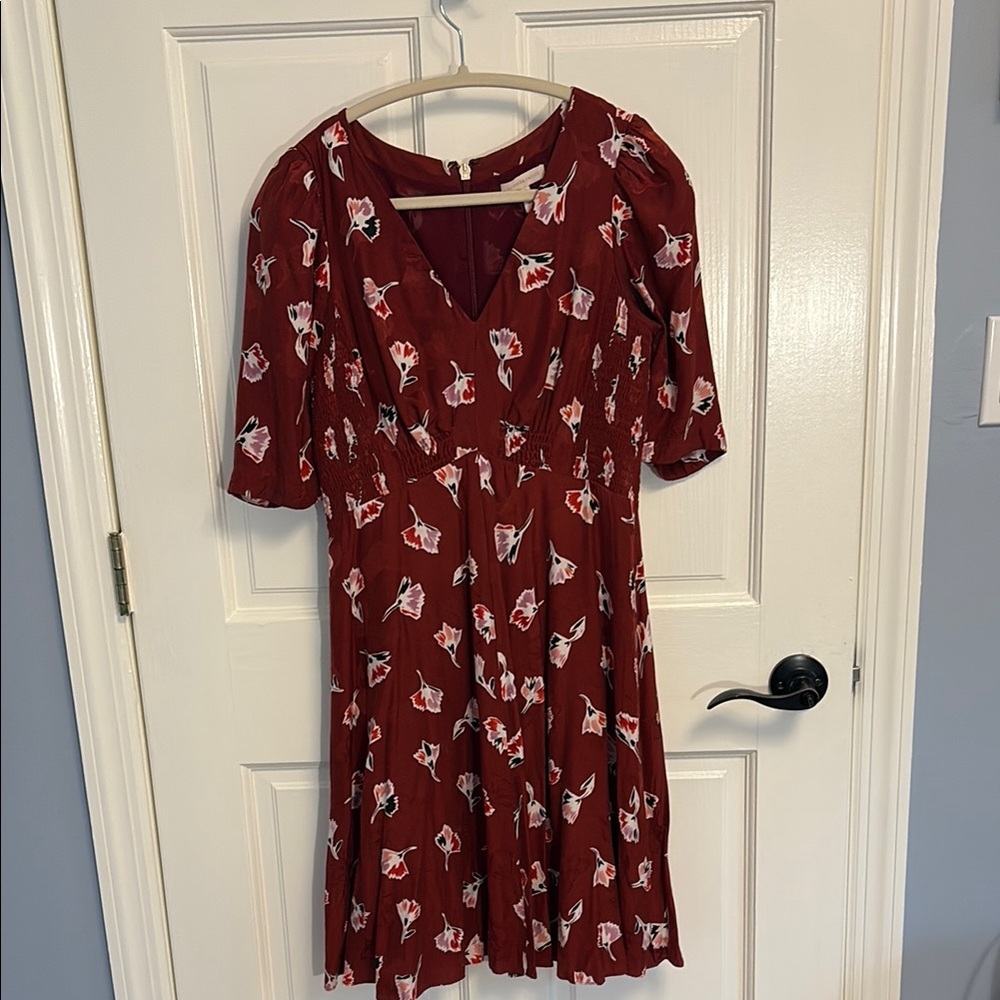SALE - Rebecca Taylor Sz 4 Floral Red Dress